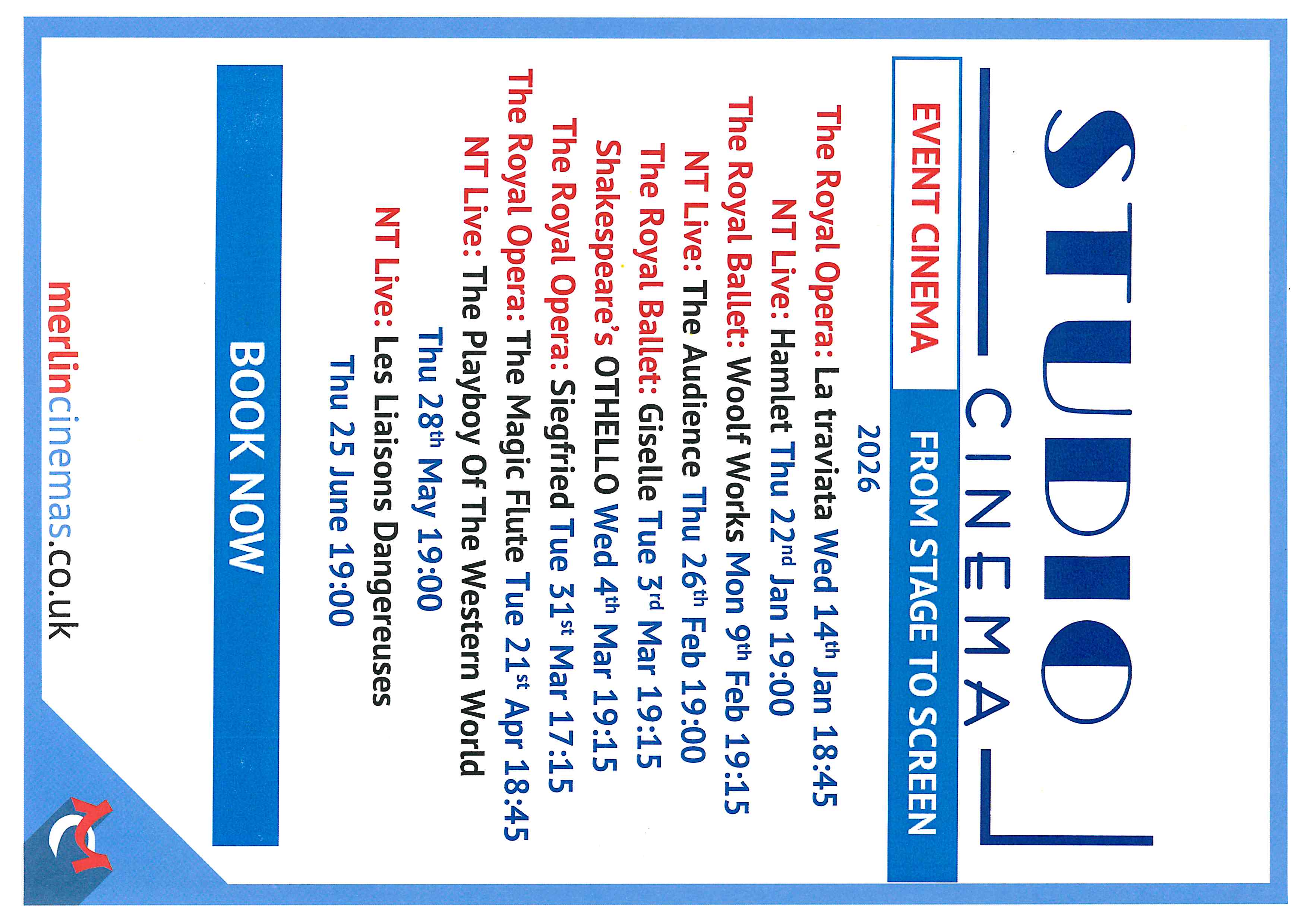 Studio Event Cinema from Stage to Screen